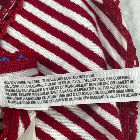 Charter Club Intimates Women's Size XL Panty Brief Hi Cut Striped Red White New - Picture 8 of 13